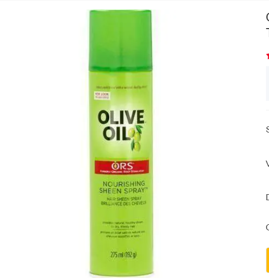 ORS OLIVE OIL Sheen Nourishing Spray With Beautiful Shine-Restores The Hair's Natural Moisture,80ml