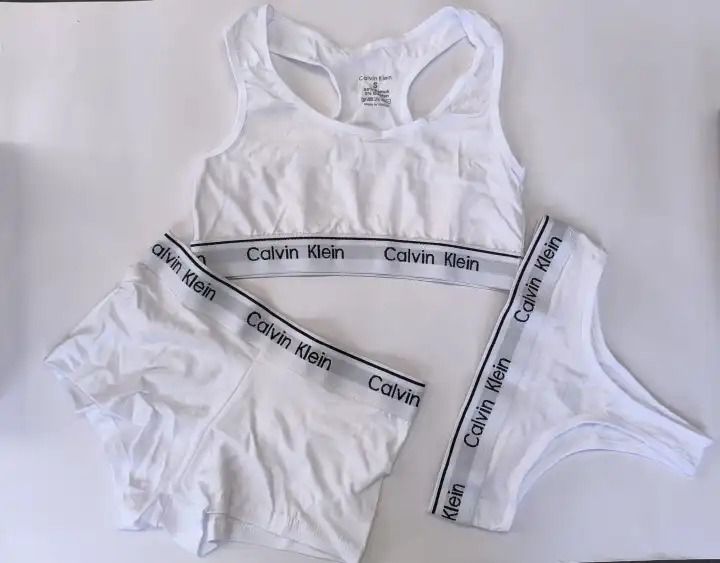 CK  3-Piece Women's Underwear Set; Seamless Thong, Hotpant and a Sportsbra - Sexy and Comfortable Ladies Briefs Lingerie