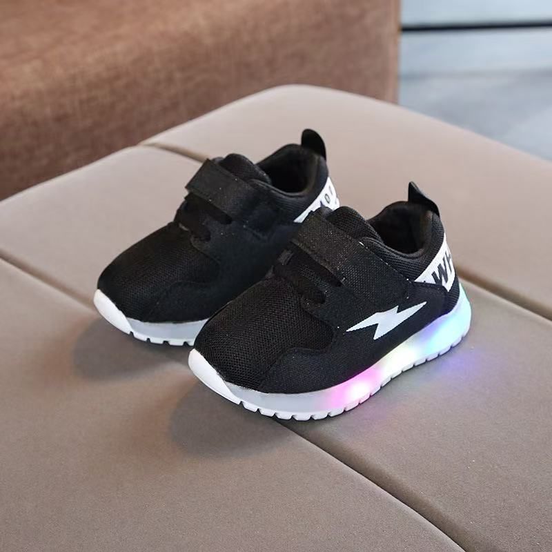 1-7 Years Old Led Light-Emitting Children's Shoes Mesh Surface Lightweight