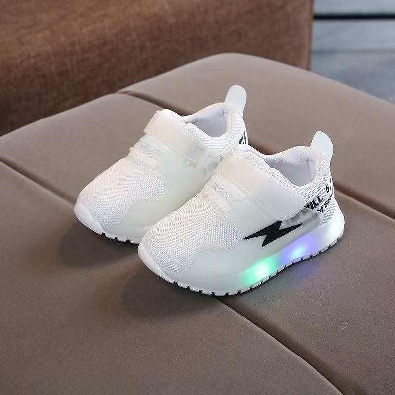 1-7 Years Old Led Light-Emitting Children's Shoes Mesh Surface Lightweight