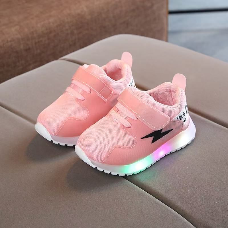 1-7 Years Old Led Light-Emitting Children's Shoes Mesh Surface Lightweight