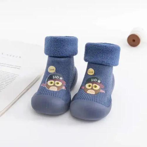 Non-Slip Baby/Toddler Sock Shoes with Soft Rubber Soles – Warm, Flexible Indoor Shoes for Infants & Toddlers (Sizes 12M to 2 Years)