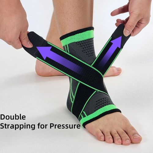 1 Pair Ankle Brace Strap Sports Ankle Protector Running Basketball Soccer Fixed Anti-fracture Foot Knitted Stretch Breathable Shock Absorption Compression Support Sleeve