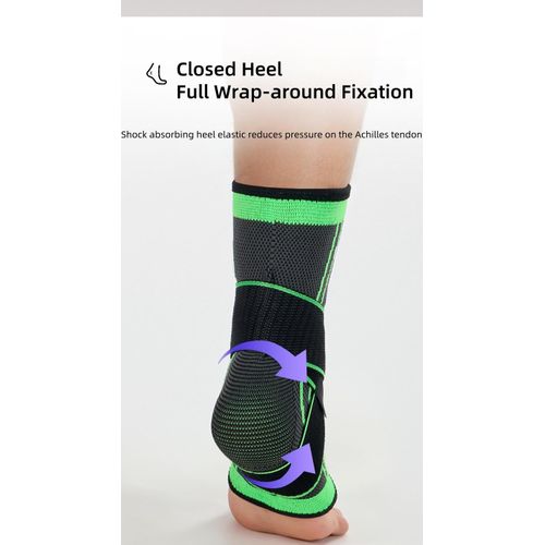 1 Pair Ankle Brace Strap Sports Ankle Protector Running Basketball Soccer Fixed Anti-fracture Foot Knitted Stretch Breathable Shock Absorption Compression Support Sleeve