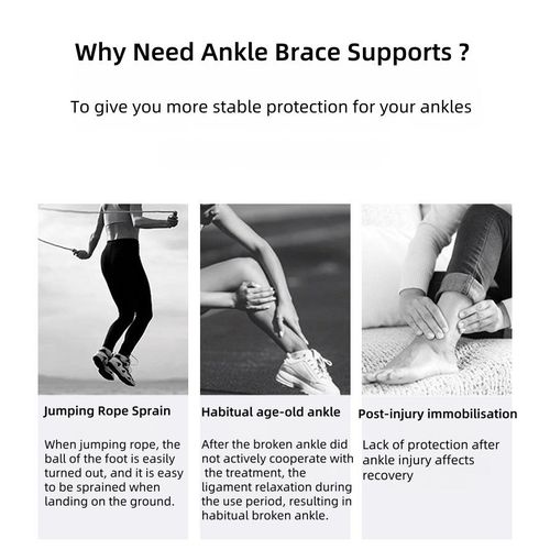 1 Pair Ankle Brace Strap Sports Ankle Protector Running Basketball Soccer Fixed Anti-fracture Foot Knitted Stretch Breathable Shock Absorption Compression Support Sleeve