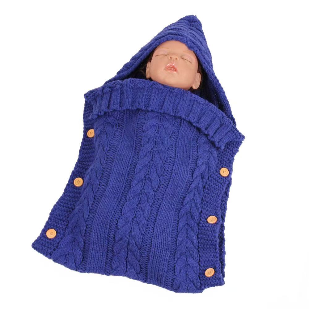 General Newborn Swaddle Blanket Knit Sleeping Bag Swaddle Blanket Stroller Swaddle- (0-6 Months)