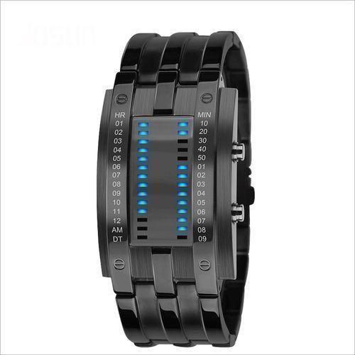 Binary Wristwatch Sport Watches Luminous LED Date Displays Waterproof Watches