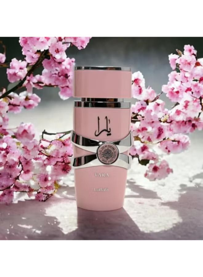 Lattafa Yara Pink Perfume 100ml (3.4 oz) EDP - Original Lattafa Yara for Women - Long Lasting Sweet Vanilla & Marshmallow Arabian Scent - MOKS