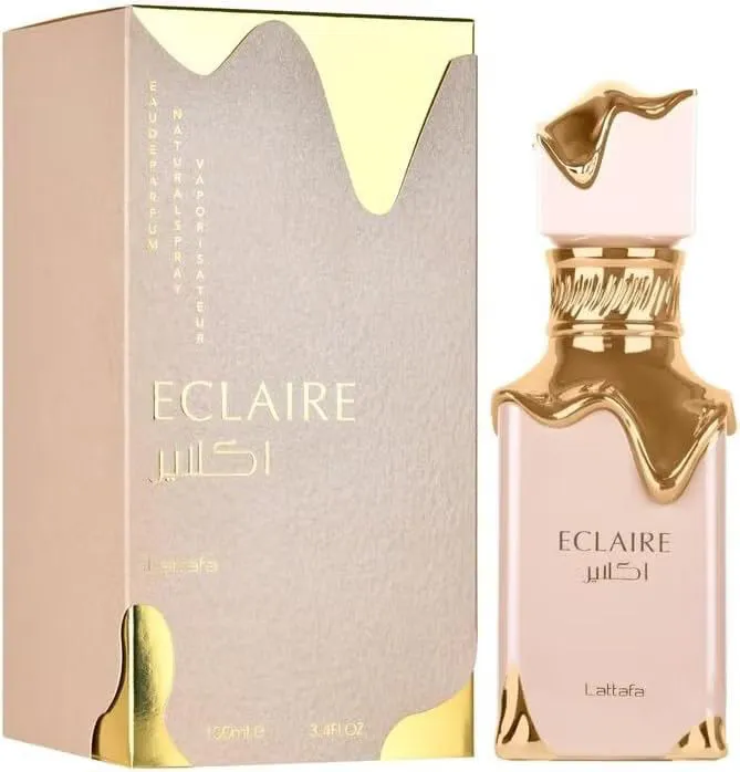 Lattafa Eclaire Perfume 100ml (3.4 oz) EDP - Original Lattafa Eclaire for Women - Long Lasting Creamy Caramel & Milk Gourmand Scent - MOKS