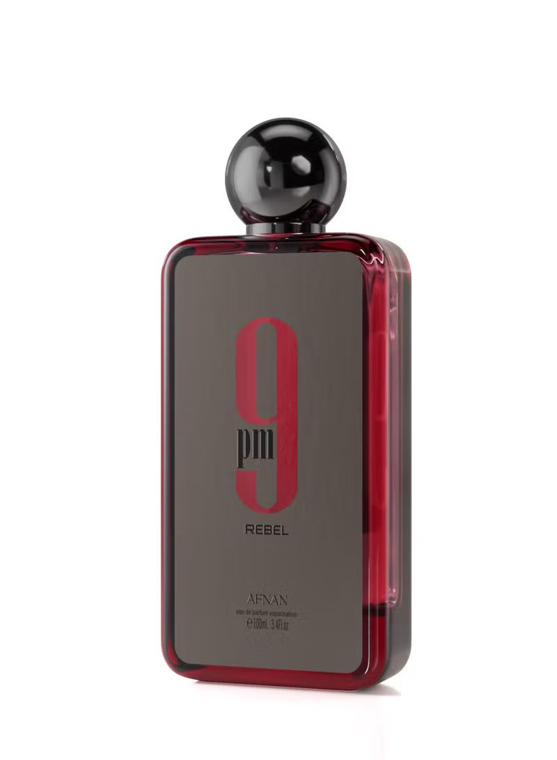 Afnan 9PM Rebel Perfume 100ml (3.4 oz) EDP - Original Afnan 9PM Rebel for Men - Long Lasting Fruity Pineapple & Woody Arabian Scent - MOKS