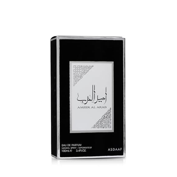 Asdaaf Ameer Al Arab Perfume for Men 100ml (3.4 oz) EDP - Original Asdaaf Ameer Al Arab - Long Lasting Fresh Spicy Arabian Scent - MOKS