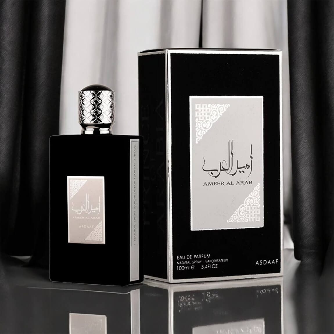 Asdaaf Ameer Al Arab Perfume for Men 100ml (3.4 oz) EDP - Original Asdaaf Ameer Al Arab - Long Lasting Fresh Spicy Arabian Scent - MOKS