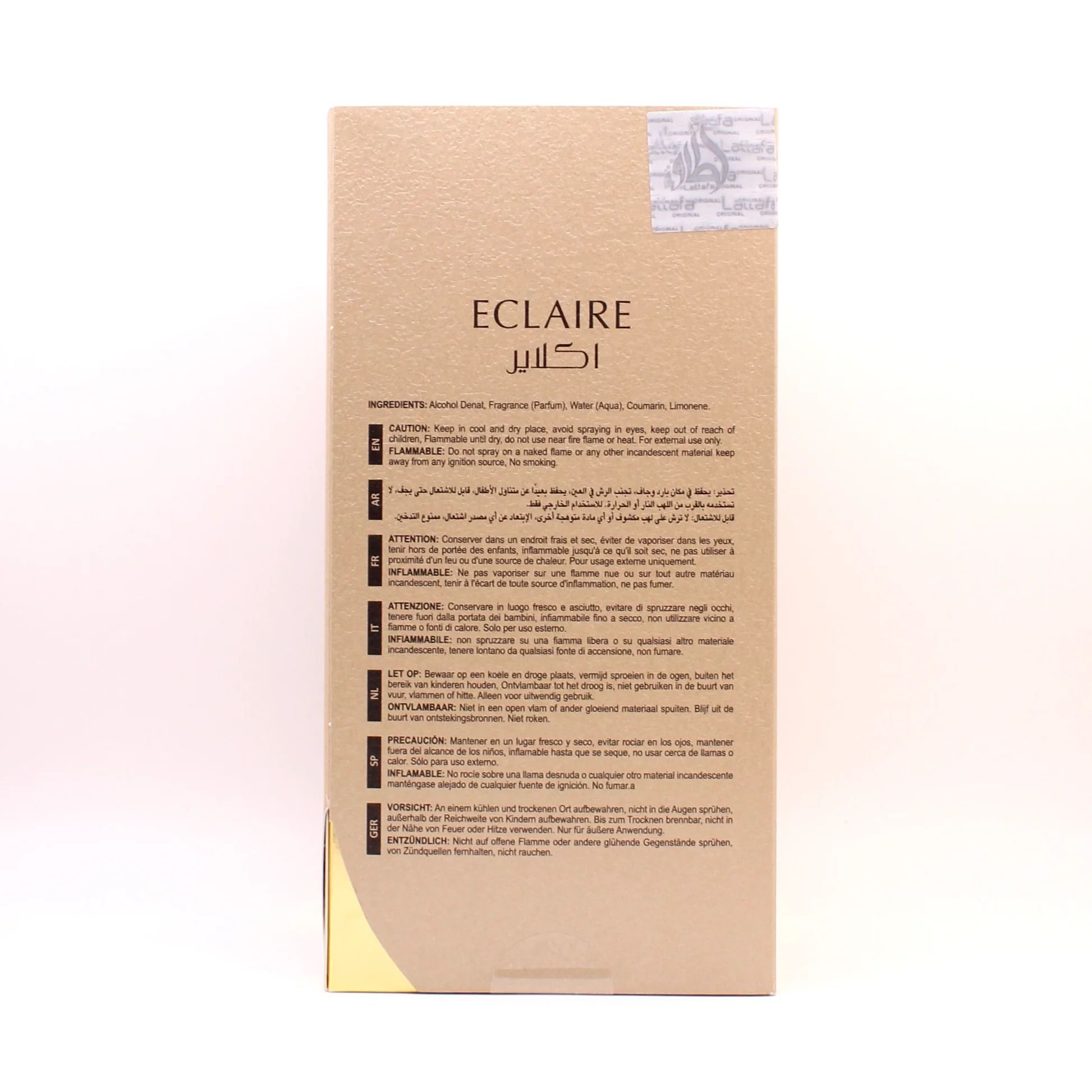 Lattafa Eclaire Perfume 100ml (3.4 oz) EDP - Original Lattafa Eclaire for Women - Long Lasting Creamy Caramel & Milk Gourmand Scent - MOKS