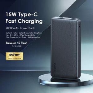 [Brand New] Oraimo Traveler 15 Power Bank 20000mAh OPB-1201P Type-C in And Out With Free Type-C Cable For Samsung And Apple 4 Ports 15W Fast Charging Powerbank