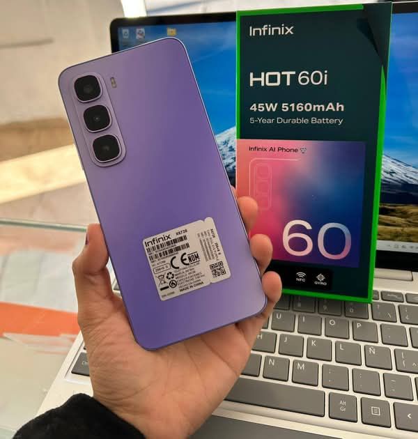 Infinix hot 60i, Type C charger,5000 Mah battery,5g network,6.7 inch ,, smartphone