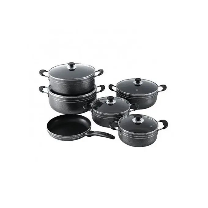 TC 14PCS Nonstick Cookware Set Cooking Pots Sufuria (20/22/24/28/30cm Pots +26cm frying pan)