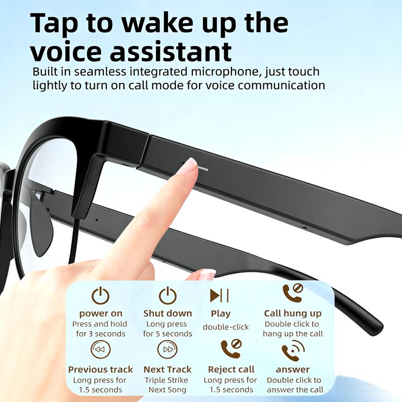 Bluetooth Color-changing Smart Glasses - Air Conduction Calls & Music with UV Protection