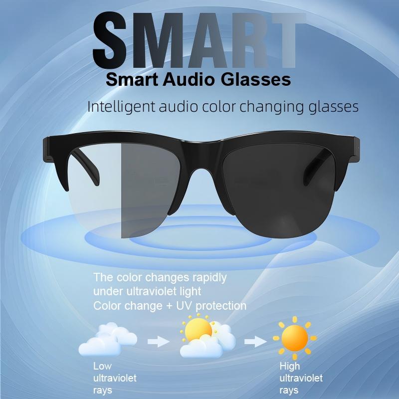 Bluetooth Color-changing Smart Glasses - Air Conduction Calls & Music with UV Protection