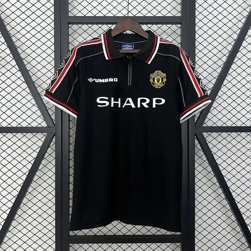 1998/1999 Original MANCHESTER UNITED Black Third Vintage Retro Kit Football Jersey ; Best Quality Unisex Man U Jersey Retro Kit
