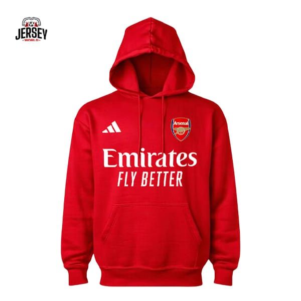 ARSENAL 2025/26 HOME HOODIE; Best Quality New Season Arsenal Hoodies, Unisex Adult Heavy Warm Hoodies With a Pocket And Drawstrings