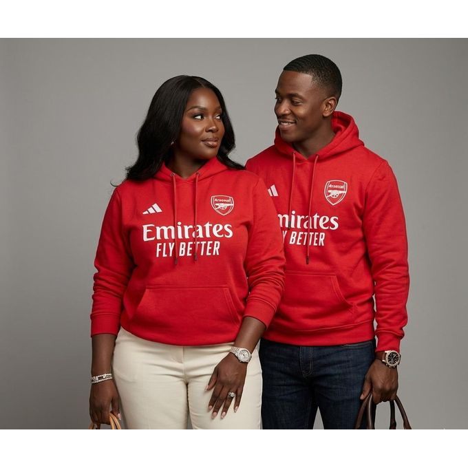 ARSENAL 2025/26 HOME HOODIE; Best Quality New Season Arsenal Hoodies, Unisex Adult Heavy Warm Hoodies With a Pocket And Drawstrings