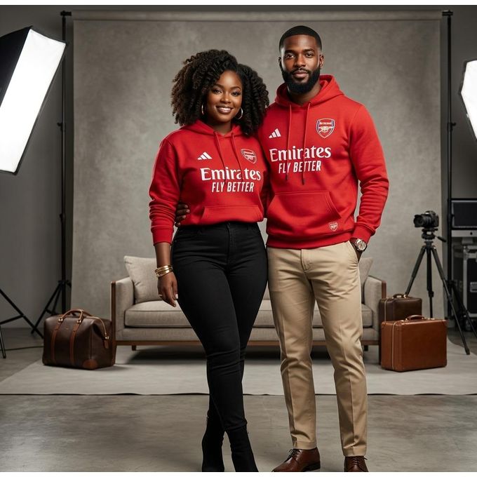 ARSENAL 2025/26 HOME HOODIE; Best Quality New Season Arsenal Hoodies, Unisex Adult Heavy Warm Hoodies With a Pocket And Drawstrings