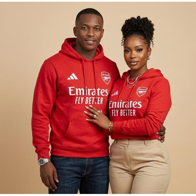 ARSENAL 2025/26 HOME HOODIE; Best Quality New Season Arsenal Hoodies, Unisex Adult Heavy Warm Hoodies With a Pocket And Drawstrings