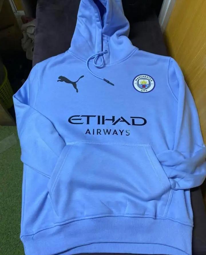 MANCHESTER CITY 2025/26 HOME HOODIE; Best Quality New Season Arsenal Hoodies, Unisex Adult Heavy Warm Hoodies With a Pocket And Adjustable Drawstrings