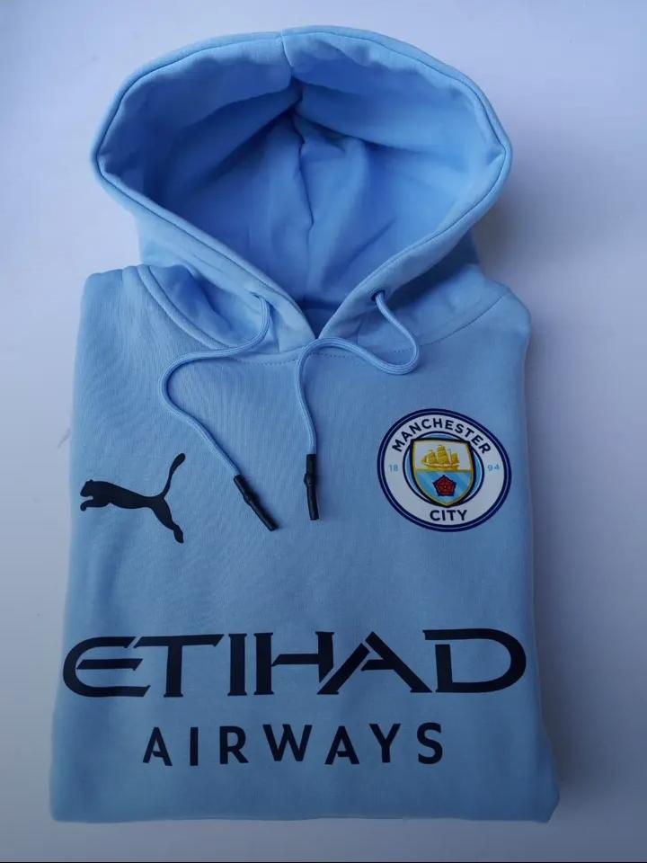 MANCHESTER CITY 2025/26 HOME HOODIE; Best Quality New Season Arsenal Hoodies, Unisex Adult Heavy Warm Hoodies With a Pocket And Adjustable Drawstrings