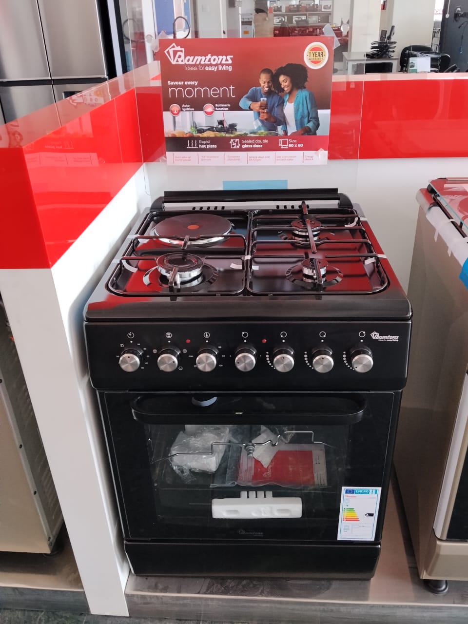 Ramtons RC/807 60x60 Cooker – Reliable & Efficient
Upgrade your kitchen with the Ramtons RC/807, a powerful freestanding cooker designed for convenience and performance.
✨ Key Features:
✔️ 3 Gas Burne