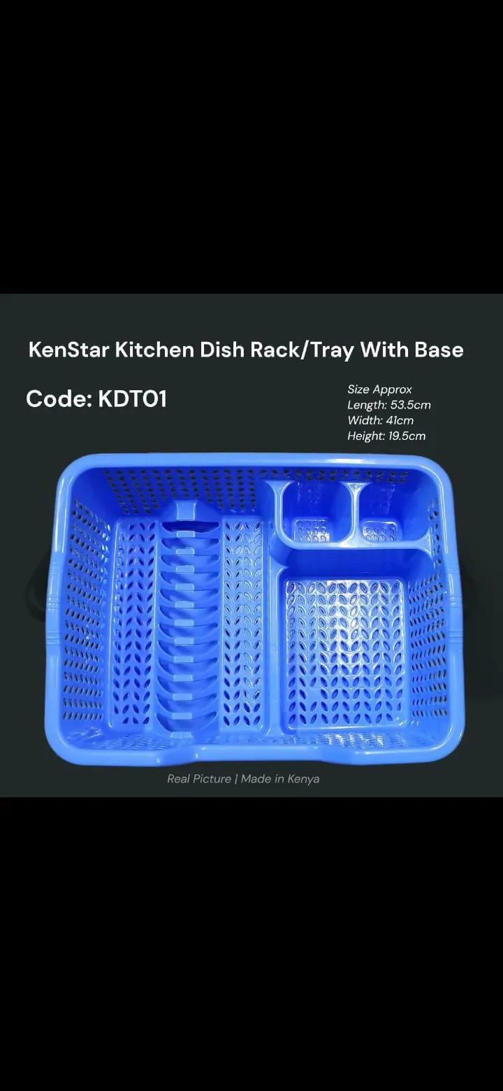 KENSTAR Kitchen Dish Tray with Base (KDT01) 🍽️✨
Designed for everyday convenience, this dish tray is made from strong, durable material that can handle your daily kitchen needs with ease. It comes wi