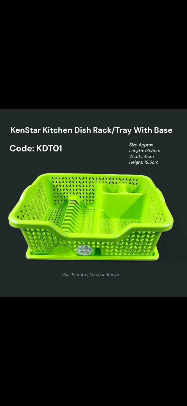 KENSTAR Kitchen Dish Tray with Base (KDT01) 🍽️✨
Designed for everyday convenience, this dish tray is made from strong, durable material that can handle your daily kitchen needs with ease. It comes wi