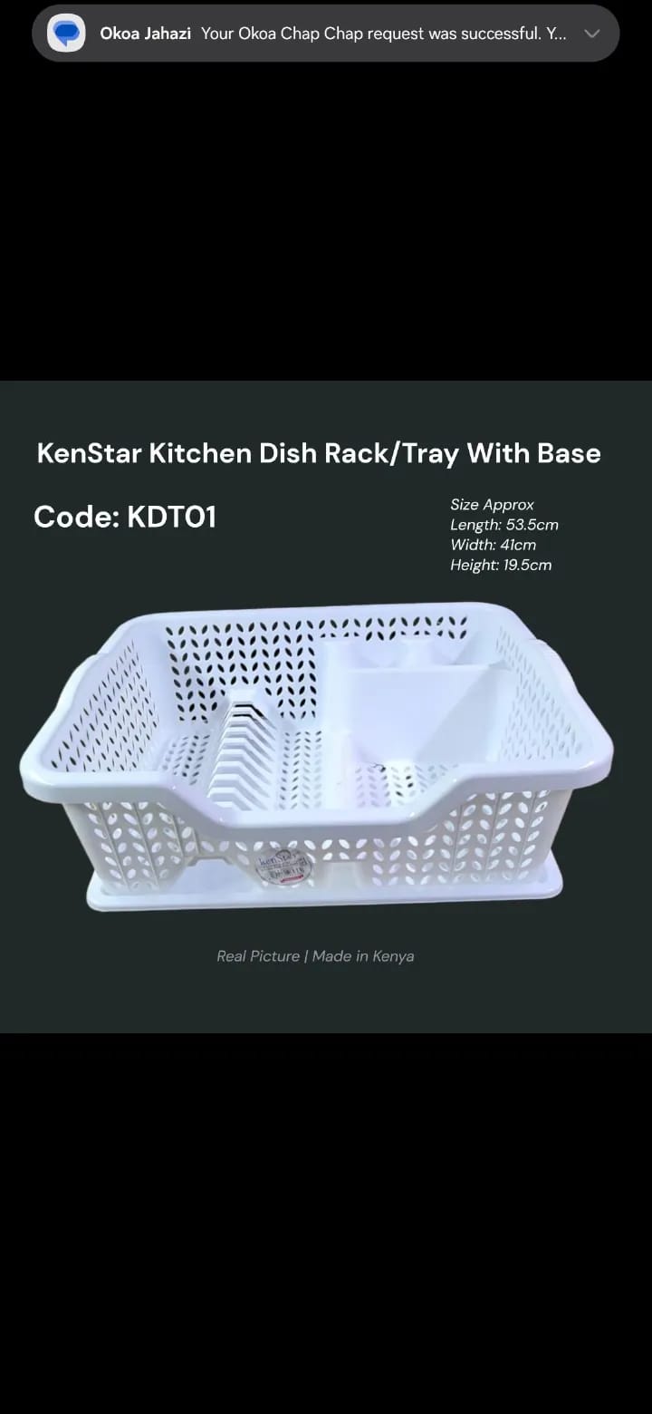 KENSTAR Kitchen Dish Tray with Base (KDT01) 🍽️✨
Designed for everyday convenience, this dish tray is made from strong, durable material that can handle your daily kitchen needs with ease. It comes wi