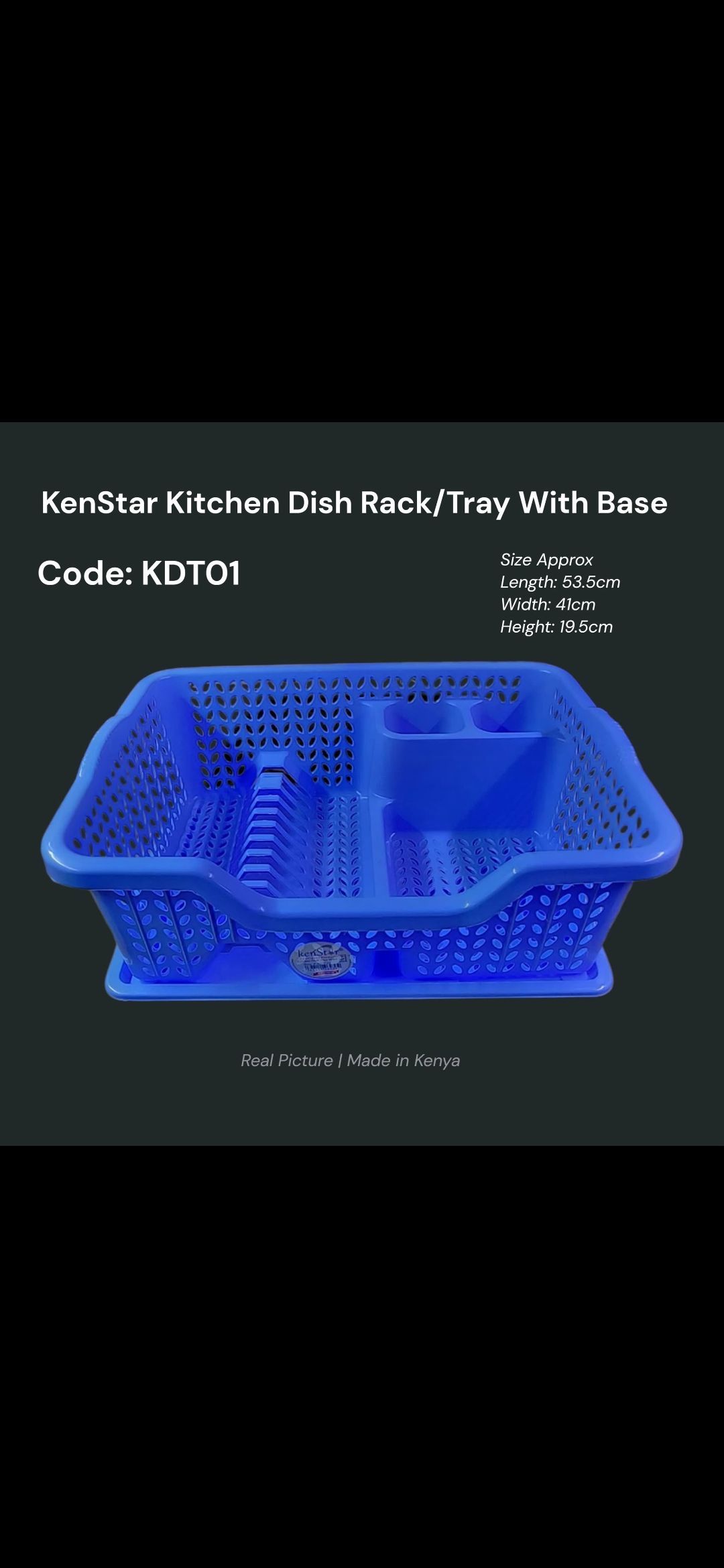 KENSTAR Kitchen Dish Tray with Base (KDT01) 🍽️✨
Designed for everyday convenience, this dish tray is made from strong, durable material that can handle your daily kitchen needs with ease. It comes wi