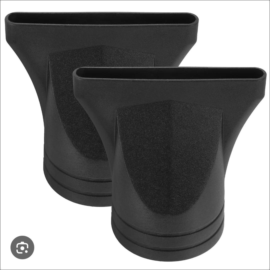hair dryer concentrator nozzles, which are attachments used to direct airflow for styling. 
They are typically made of durable, heat-resistant plastic. 
The set includes different nozzle widths to pro