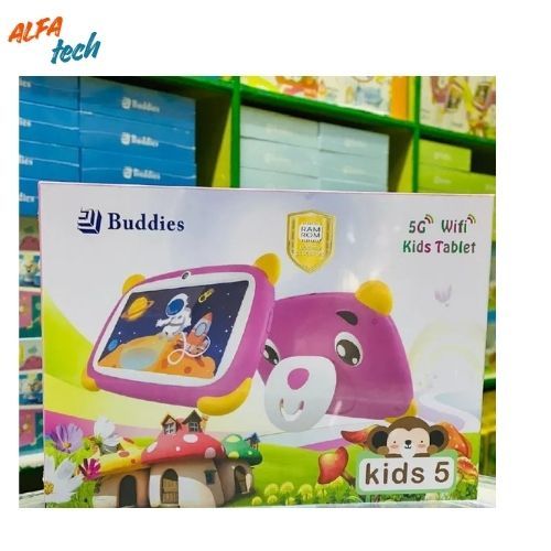 NEW  STOCK Buddies Kids 5 MAX Study Tablet 5G – 8GB RAM / 256GB Storage | WiFi + SIM + Memory Card Slot | Android Learning Tablet for kids