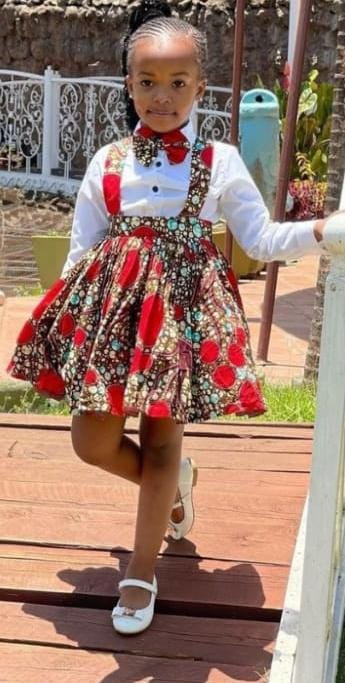 Fashion Trendy Girls' Dresses Online KItenge Design Long Lasting And Durable For Kids