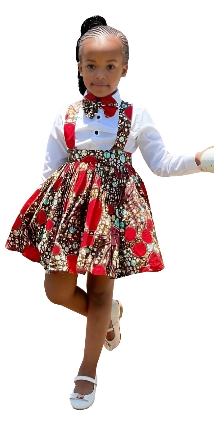 Fashion Trendy Girls' Dresses Online KItenge Design Long Lasting And Durable For Kids
