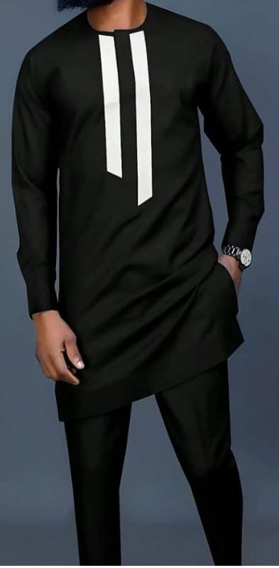 Fashion 2Pc Men Suit Ankara Outfit 100% Cotton Fashion African Shirt Ankara Print Shirt and Trouser