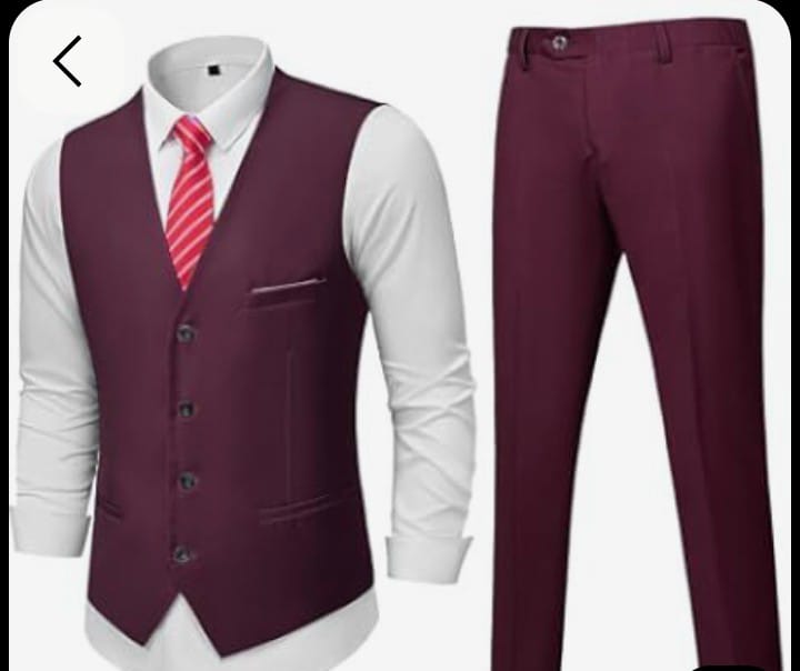 New British Style 3PC Trendy Elegant Handsome Men's Suit Vest Men's Clothing Tops Waistcoat European American White Fitting Official Shirt and Trouser