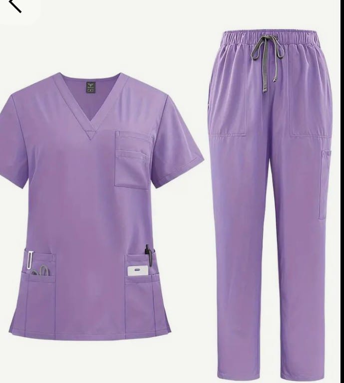 NEW YEAR SALE New Arrival 2 PC Medical Scrubs for Doctors Nurses and Health Hospital Uniforms Stretch V-Neck Scrub Top & Jogger Pant with Pockets Infinity Unisex Men And Women