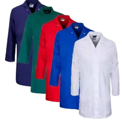 High Quality Labcoats Lab Coat Dust Coat Durable Knee Length Cotton Dustcoat For Students Men And Women Outdoor Business Heavy Lifting Protection Working