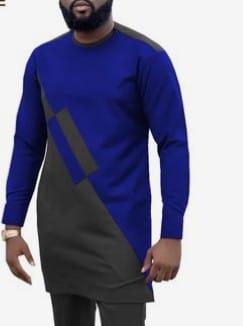 Fashion 2Pc Men Suit Ankara Vintage Traditional Outfit 100% Cotton Fashion African Shirt Modern Print Shirt and Matching Trouser