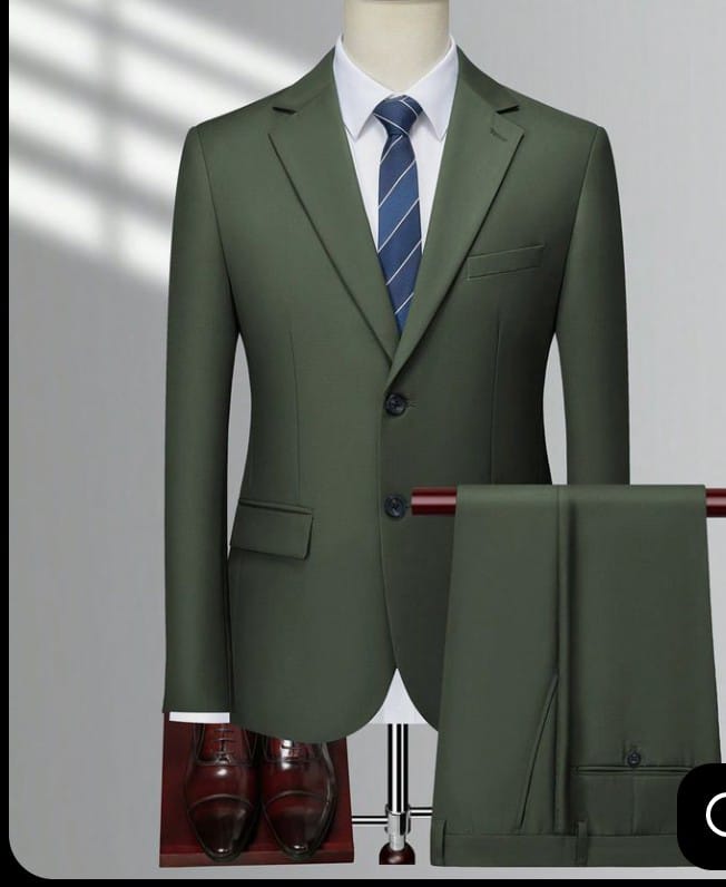 New 4 Pieces Fashion British Trendy Handsome Men's Suit Official Coat Jacket and Trouser Men's European American White Shirt Longsleeve Men's Clothing + Free Tie