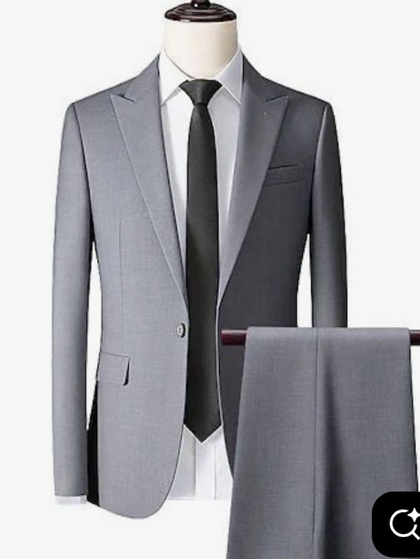 New 4 Pieces Fashion British Trendy Handsome Men's Suit Official Coat Jacket and Trouser Men's European American White Shirt Longsleeve Men's Clothing + Free Tie