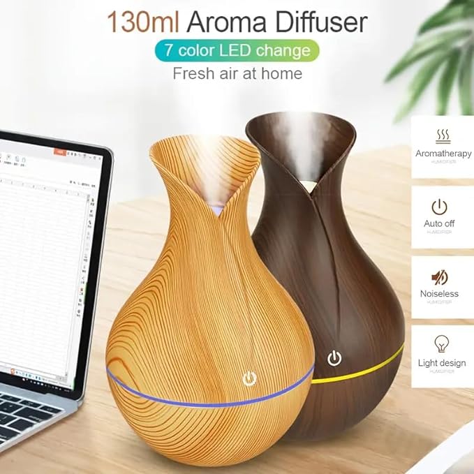 Mini Aromatherapy Humidifier Relaxing Cool Mist with Color Changing LEDs Night Light for Bedroom, Desktop, Travel, and Car, Aroma DiffuserMini Aromatherapy Humidifier Relaxing Cool Mist with Color Cha