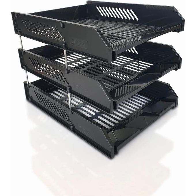 3 Tier Document Trey Letter Tray Side Load, Desktop File Organizer\3 Layers