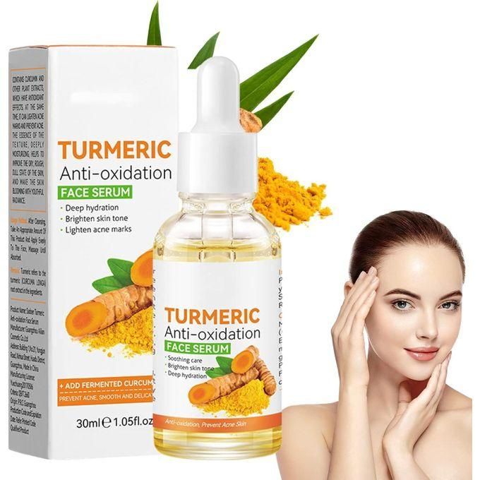 SADOER 8 Pieces Set Tumeric moisturizing and skin glowing Skin Care Set: Turmeric Face Cream + Serum + 5 Face Masks + Face Cleanser For Treating Dark Spots, Anti-wrinkles, Smoothening Face & Improving