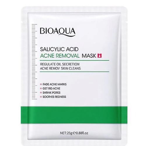 BIOAQUA Salicylic Acne Skin Care Face Masks Sheets,Acne Removal Mask Salicylic Acid Face Moisturizer,Pore Shrinkage Acne Skin Improves Acine Scars Motsturizing,Suitable for Oily, Acne Prone Skin