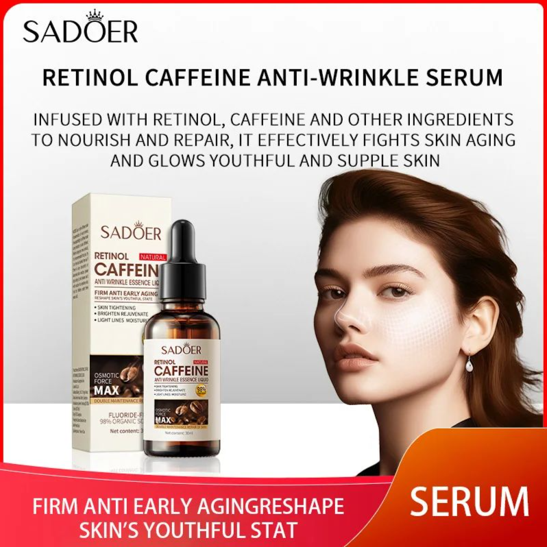 Face care retinol skin care preppy skincare Retinol Caffeine Anti-Wrinkle Essence Hydrating Serum